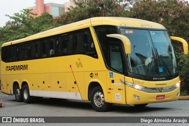 Viação Itapemirim 60647 na cidade de São Paulo, São Paulo, Brasil, por Diego Almeida Araujo. ID da foto: 7671388.