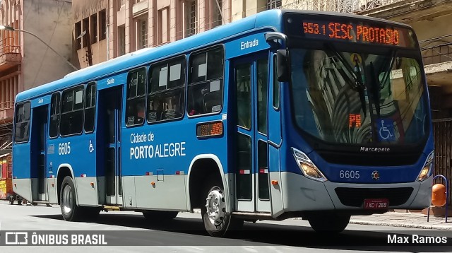 SOPAL - Sociedade de Ônibus Porto-Alegrense Ltda. 6605 na cidade de Porto Alegre, Rio Grande do Sul, Brasil, por Max Ramos. ID da foto: 7671885.