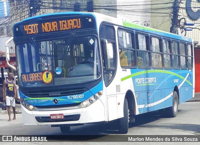 Viação Ponte Coberta RJ 190.107 na cidade de Itaguaí, Rio de Janeiro, Brasil, por Marlon Mendes da Silva Souza. ID da foto: 7673410.