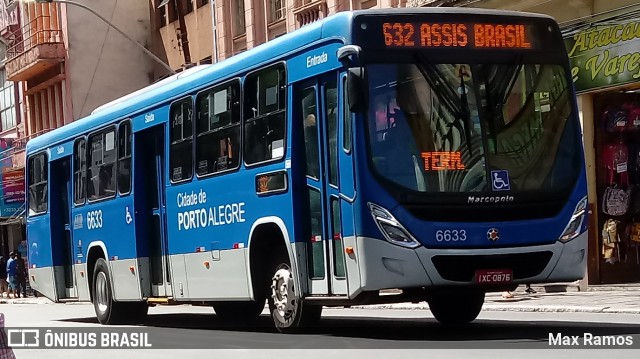 SOPAL - Sociedade de Ônibus Porto-Alegrense Ltda. 6633 na cidade de Porto Alegre, Rio Grande do Sul, Brasil, por Max Ramos. ID da foto: 7671879.