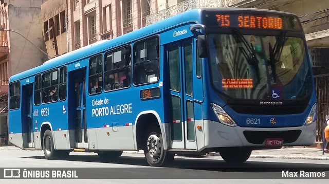 SOPAL - Sociedade de Ônibus Porto-Alegrense Ltda. 6621 na cidade de Porto Alegre, Rio Grande do Sul, Brasil, por Max Ramos. Número da foto: #7674786.