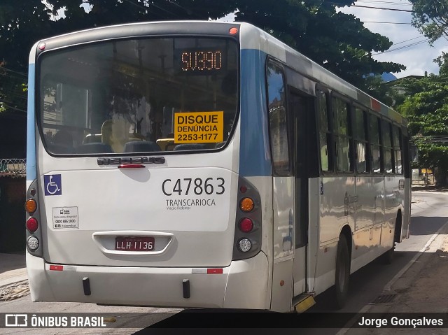 Viação Redentor C47863 na cidade de Rio de Janeiro, Rio de Janeiro, Brasil, por Jorge Gonçalves. Número da foto: #7753222.