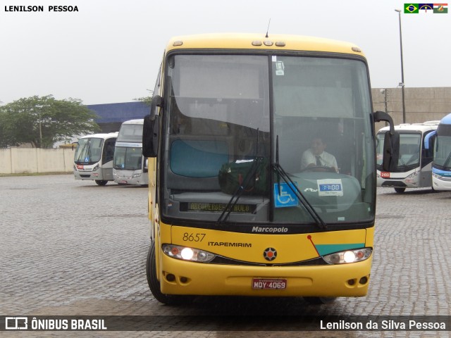 Viação Itapemirim 8657 na cidade de Caruaru, Pernambuco, Brasil, por Lenilson da Silva Pessoa. Número da foto: #7751809.