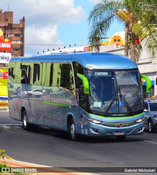 Viação Garcia 82045 na cidade de Curitiba, Paraná, Brasil, por Gabriel Michalski. ID da foto: 7752690.