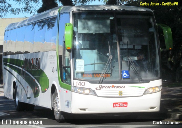 Viação Graciosa 140 na cidade de Curitiba, Paraná, Brasil, por Carlos Júnior. Número da foto: #7754522.