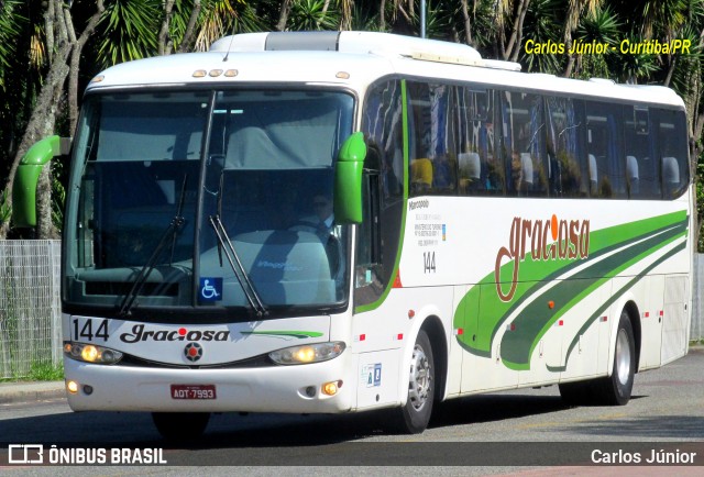 Viação Graciosa 144 na cidade de Curitiba, Paraná, Brasil, por Carlos Júnior. ID da foto: 7755385.