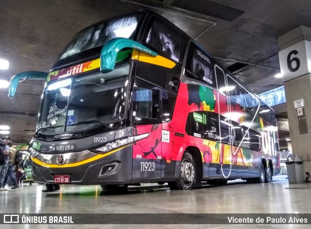 UTIL - União Transporte Interestadual de Luxo 11923 na cidade de Belo Horizonte, Minas Gerais, Brasil, por Vicente de Paulo Alves. ID da foto: 7754379.