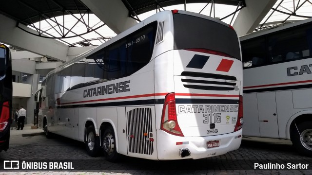 Auto Viação Catarinense 3115 na cidade de Joinville, Santa Catarina, Brasil, por Paulinho Sartor. Número da foto: #7756744.