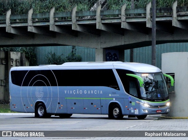 Viação Garcia 7356 na cidade de Santos, São Paulo, Brasil, por Raphael Malacarne. ID da foto: 7757298.