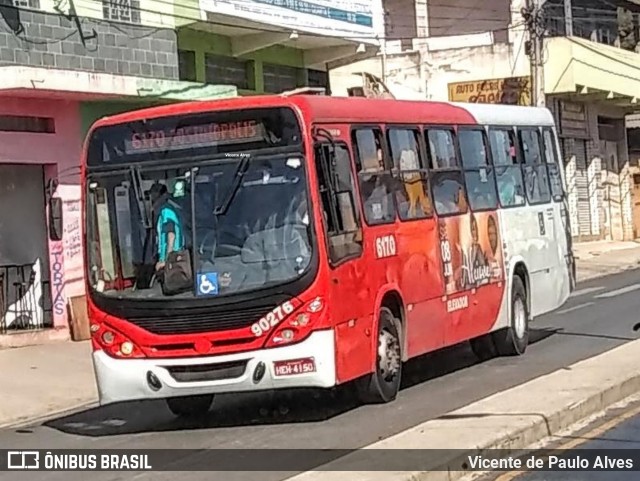 Saritur - Santa Rita Transporte Urbano e Rodoviário 90276 na cidade de Ribeirão das Neves, Minas Gerais, Brasil, por Vicente de Paulo Alves. ID da foto: 7756516.