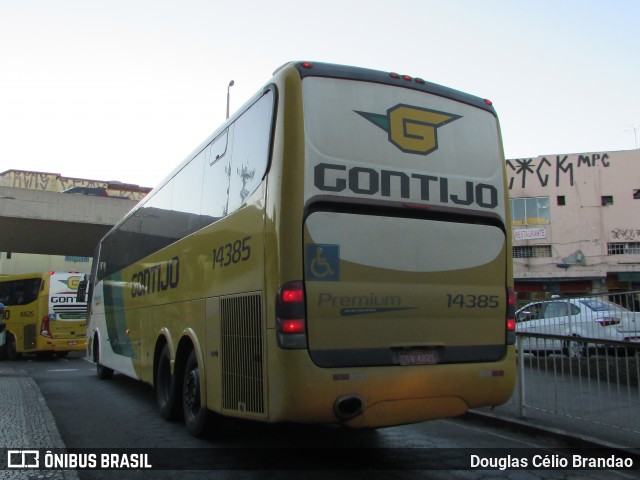 Empresa Gontijo de Transportes 14385 na cidade de Belo Horizonte, Minas Gerais, Brasil, por Douglas Célio Brandao. ID da foto: 7753527.