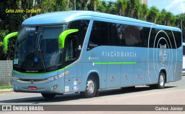 Viação Garcia 8385 na cidade de Curitiba, Paraná, Brasil, por Carlos Júnior. Número da foto: #7754387.