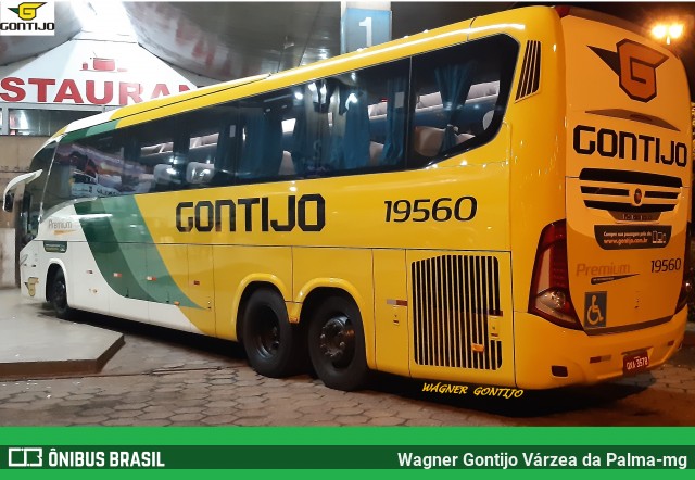 Empresa Gontijo de Transportes 19560 na cidade de Uberlândia, Minas Gerais, Brasil, por Wagner Gontijo Várzea da Palma-mg. ID da foto: 7754080.