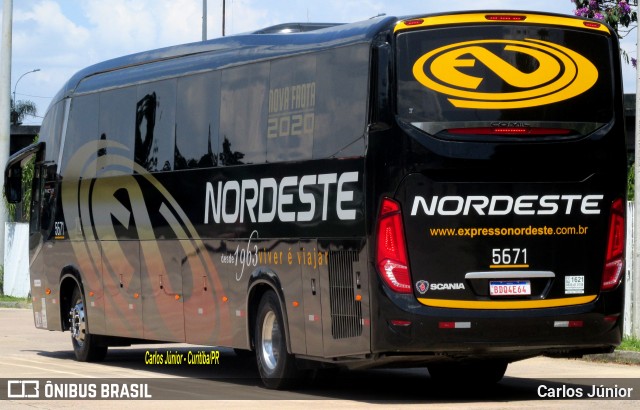 Expresso Nordeste 5671 na cidade de Curitiba, Paraná, Brasil, por Carlos Júnior. Número da foto: #7756295.