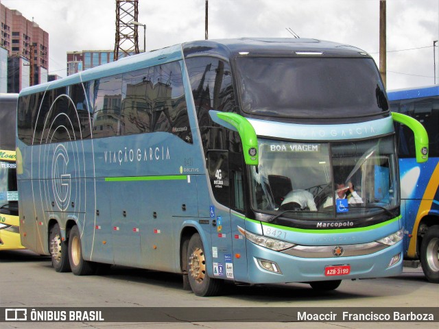 Viação Garcia 8421 na cidade de São Paulo, São Paulo, Brasil, por Moaccir  Francisco Barboza. Número da foto: #7757972.