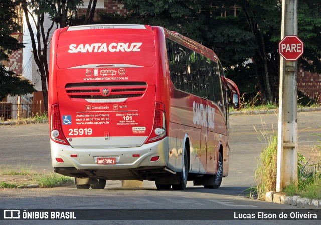 Viação Santa Cruz 25919 na cidade de Alfenas, Minas Gerais, Brasil, por Lucas Elson de Oliveira. Número da foto: #7760152.