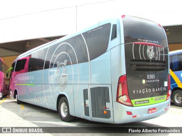 Viação Garcia 8385 na cidade de Sorocaba, São Paulo, Brasil, por Flavio Alberto Fernandes. ID da foto: 7759475.