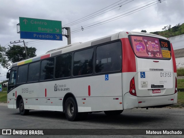 Transportes Barra D13153 na cidade de Rio de Janeiro, Rio de Janeiro, Brasil, por Mateus Machado. ID da foto: 7760090.