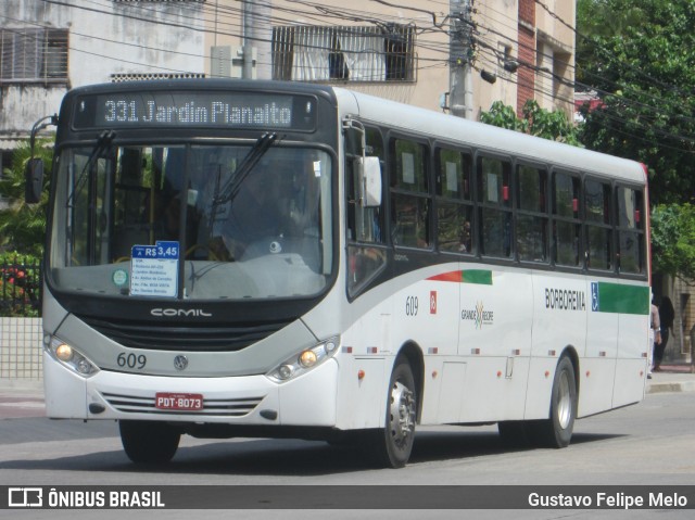 Borborema Imperial Transportes 609 na cidade de Recife, Pernambuco, Brasil, por Gustavo Felipe Melo. Número da foto: #7759020.