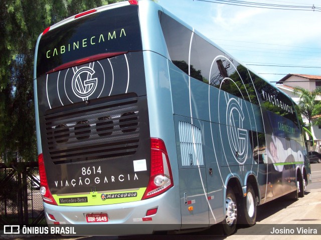 Viação Garcia 8614 na cidade de Maringá, Paraná, Brasil, por Josino Vieira. ID da foto: 7757571.