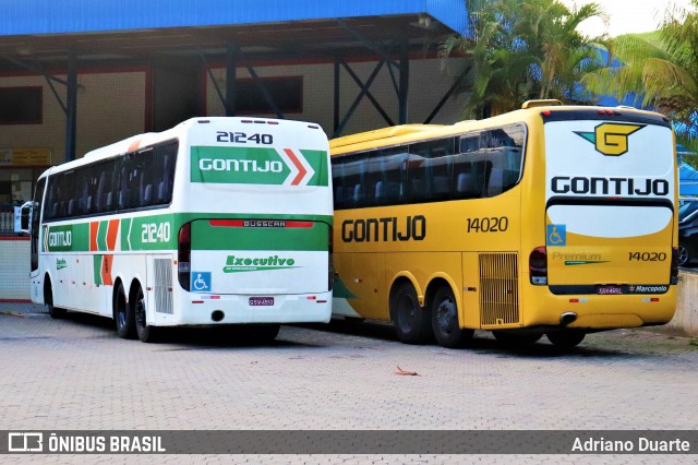 Empresa Gontijo de Transportes 21240 na cidade de Paraíba do Sul, Rio de Janeiro, Brasil, por Adriano Duarte. ID da foto: 7760482.