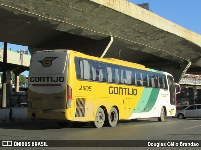 Empresa Gontijo de Transportes 21105 na cidade de Belo Horizonte, Minas Gerais, Brasil, por Douglas Célio Brandao. ID da foto: 7758121.