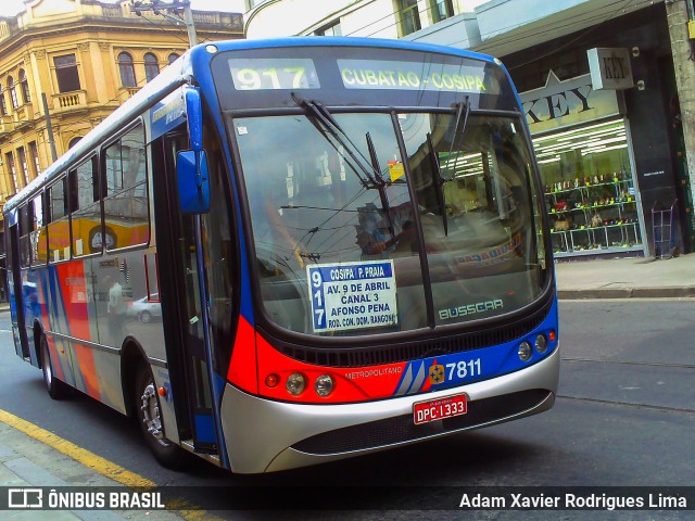 Viação Piracicabana 7811 na cidade de Santos, São Paulo, Brasil, por Adam Xavier Rodrigues Lima. ID da foto: 7764005.