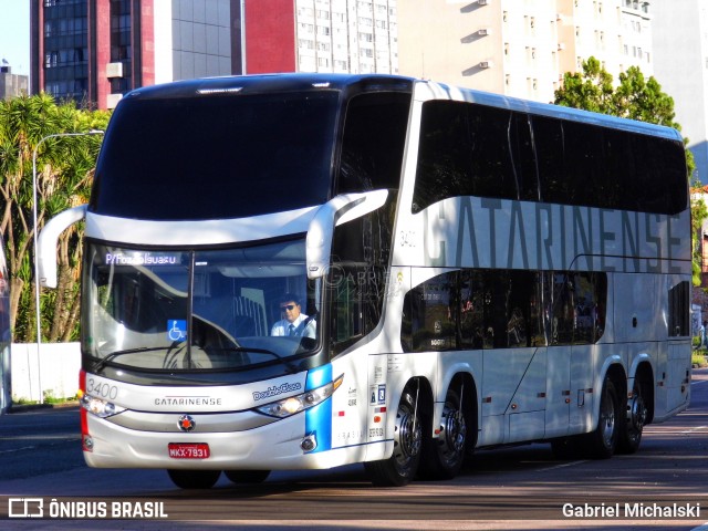 Auto Viação Catarinense 3400 na cidade de Curitiba, Paraná, Brasil, por Gabriel Michalski. ID da foto: 7761339.