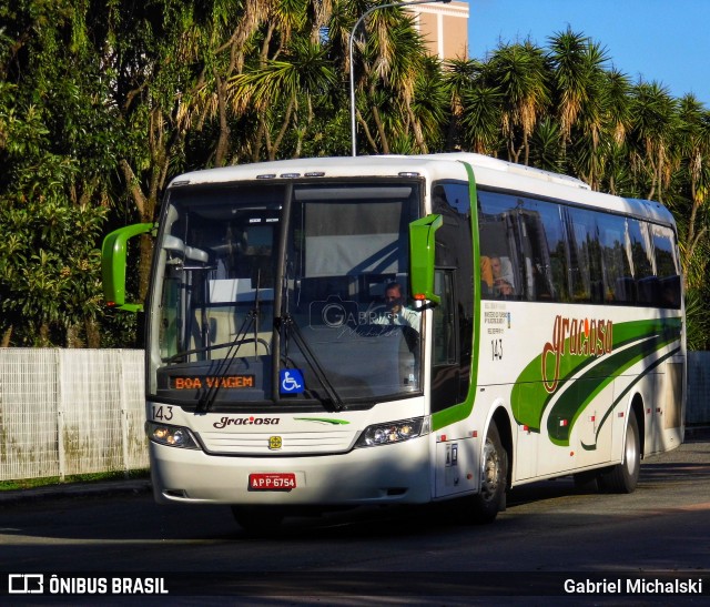 Viação Graciosa 143 na cidade de Curitiba, Paraná, Brasil, por Gabriel Michalski. ID da foto: 7761938.