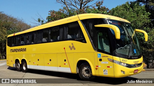 Viação Itapemirim 60657 na cidade de São Paulo, São Paulo, Brasil, por Julio Medeiros. ID da foto: 7763860.