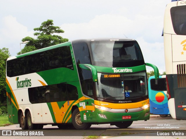 Tocantins Transportes e Turismo 3061 na cidade de Palmas, Tocantins, Brasil, por Lucas Vieira. ID da foto: 7762937.