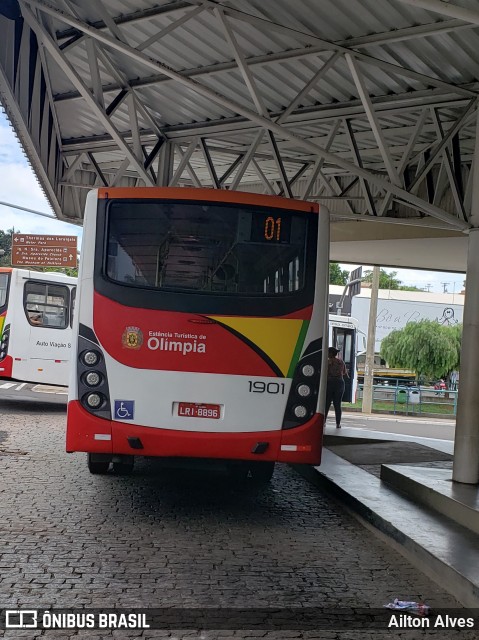 Auto Viação Suzano 1901 na cidade de Olímpia, São Paulo, Brasil, por Ailton Alves. ID da foto: 7765071.