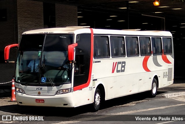 Viação Campo Belo - VCB Transportes 735 na cidade de Belo Horizonte, Minas Gerais, Brasil, por Vicente de Paulo Alves. ID da foto: 7767755.