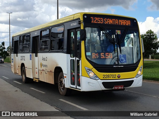 Viação Pioneira 228702 na cidade de Samambaia, Distrito Federal, Brasil, por William Gabriel. Número da foto: #7764945.