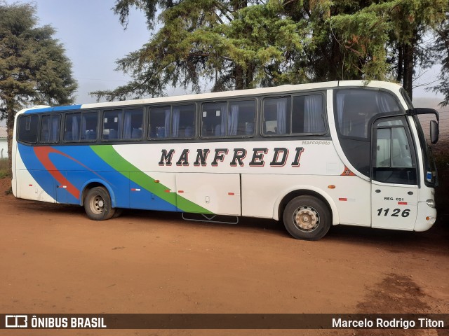 Manfredi Transportes e Turismo 1126 na cidade de Monte Carlo, Santa Catarina, Brasil, por Marcelo Rodrigo Titon. ID da foto: 7766599.