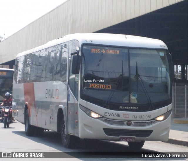 Evanil Transportes e Turismo RJ 132.051 na cidade de Nova Iguaçu, Rio de Janeiro, Brasil, por Lucas Alves Ferreira. ID da foto: 7765583.