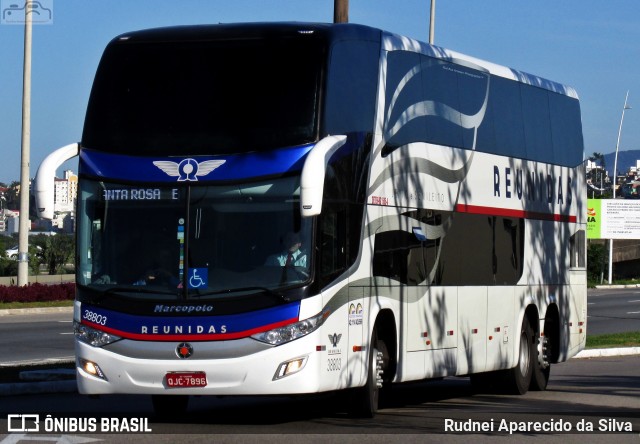 Reunidas Transportes Coletivos 38803 na cidade de Florianópolis, Santa Catarina, Brasil, por Rudnei Aparecido da Silva. Número da foto: #7765800.