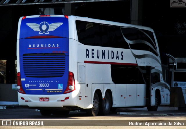 Reunidas Transportes Coletivos 38803 na cidade de Florianópolis, Santa Catarina, Brasil, por Rudnei Aparecido da Silva. ID da foto: 7765801.