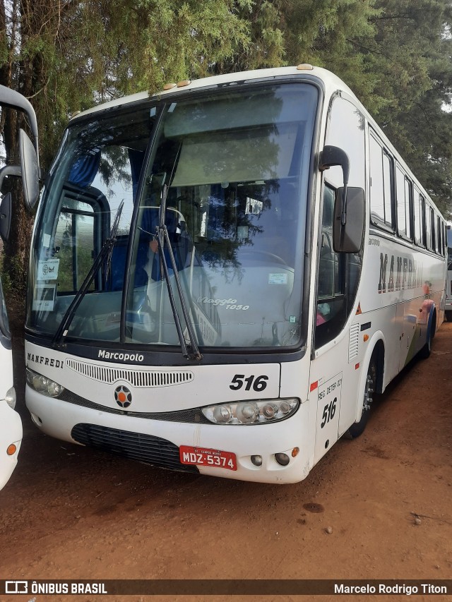 Manfredi Transportes e Turismo 516 na cidade de Monte Carlo, Santa Catarina, Brasil, por Marcelo Rodrigo Titon. Número da foto: #7766623.