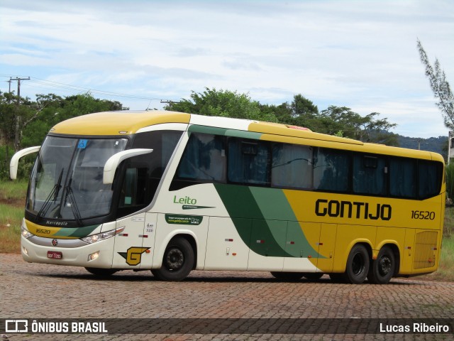 Empresa Gontijo de Transportes 16520 na cidade de Guarapari, Espírito Santo, Brasil, por Lucas Ribeiro. ID da foto: 7766416.