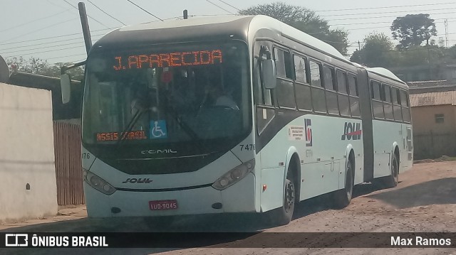 SOUL - Sociedade de Ônibus União Ltda. 7476 na cidade de Alvorada, Rio Grande do Sul, Brasil, por Max Ramos. ID da foto: 7767892.