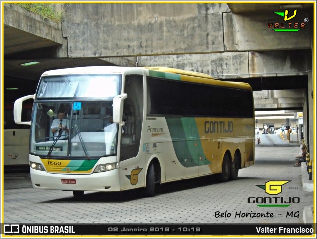 Empresa Gontijo de Transportes 11560 na cidade de Belo Horizonte, Minas Gerais, Brasil, por Valter Francisco. ID da foto: 7769165.