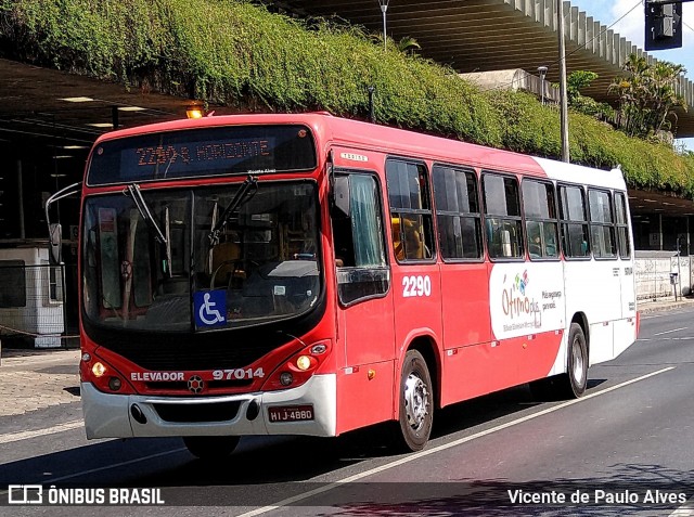 Viação Belo Monte Transportes Coletivos 97014 na cidade de Belo Horizonte, Minas Gerais, Brasil, por Vicente de Paulo Alves. ID da foto: 7769908.