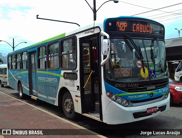 Viação Ponte Coberta RJ 190.024 na cidade de Rio de Janeiro, Rio de Janeiro, Brasil, por Jorge Lucas Araújo. Número da foto: #7770718.