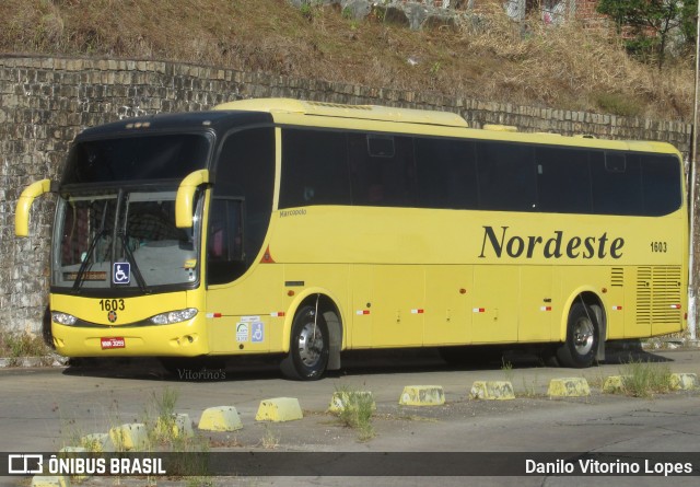 Viação Nordeste 1603 na cidade de Natal, Rio Grande do Norte, Brasil, por Danilo Vitorino Lopes. ID da foto: 7775324.