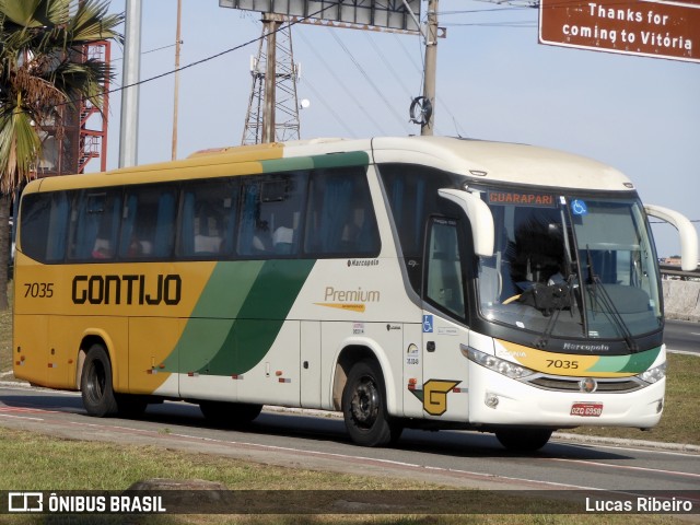 Empresa Gontijo de Transportes 7035 na cidade de Vitória, Espírito Santo, Brasil, por Lucas Ribeiro. ID da foto: 7772647.