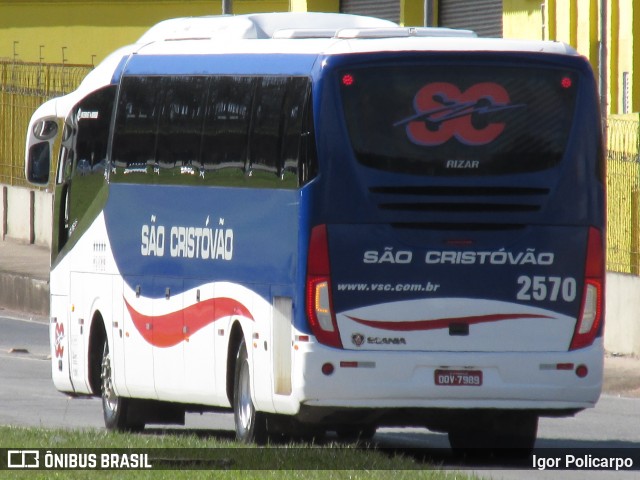 Viação São Cristóvão 2570 na cidade de Divinópolis, Minas Gerais, Brasil, por Igor Policarpo. ID da foto: 7773017.