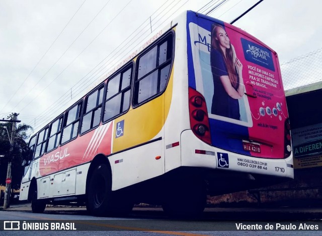 Viasul Transportes Coletivos 1710 na cidade de Itaúna, Minas Gerais, Brasil, por Vicente de Paulo Alves. ID da foto: 7772708.