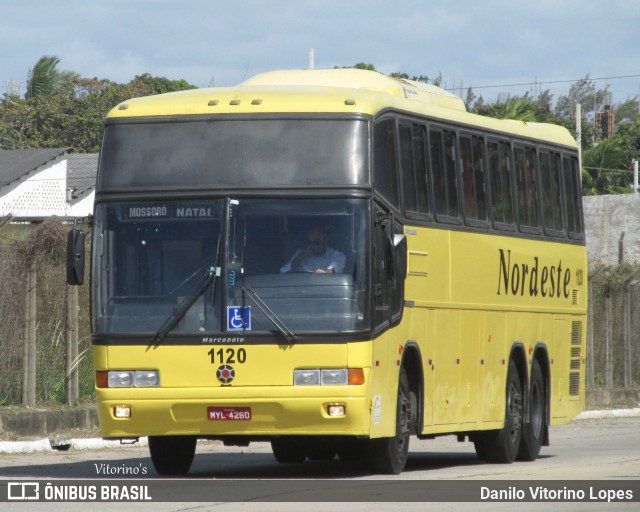 Viação Nordeste 1120 na cidade de Natal, Rio Grande do Norte, Brasil, por Danilo Vitorino Lopes. ID da foto: 7775452.