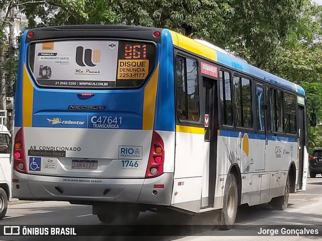 Viação Redentor C47641 na cidade de Rio de Janeiro, Rio de Janeiro, Brasil, por Jorge Gonçalves. ID da foto: 7772697.